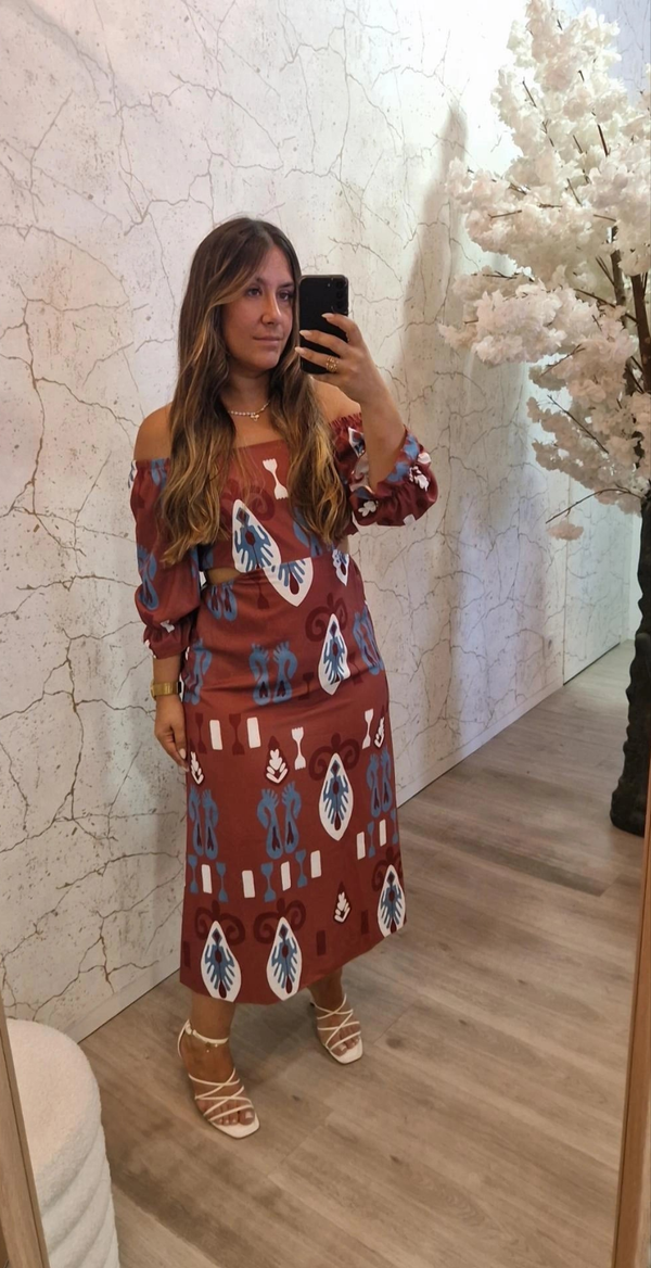 VESTIDO CARMEN CASTANHO