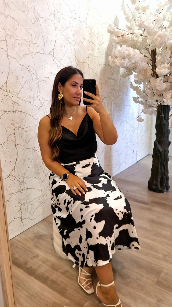 SAIA ANIMAL PRINT PRETA