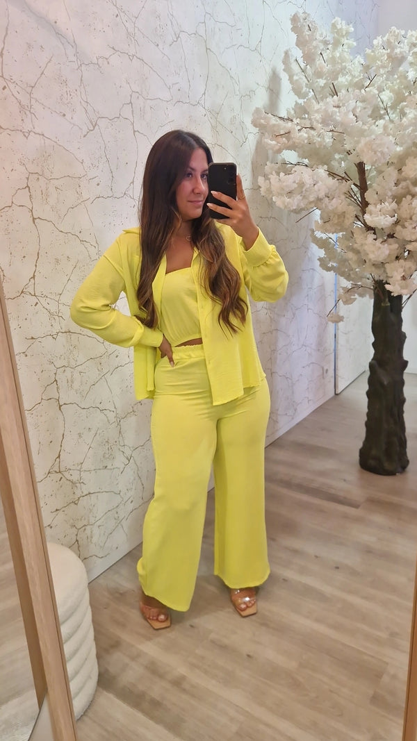 CONJUNTO 3 PEÇAS AMARELO LIMÃO